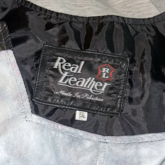 John Bernthal Punisher Season 2 Black Real Leather Cosplay Motorcycle Vest 5 XL - Picture 7 of 8